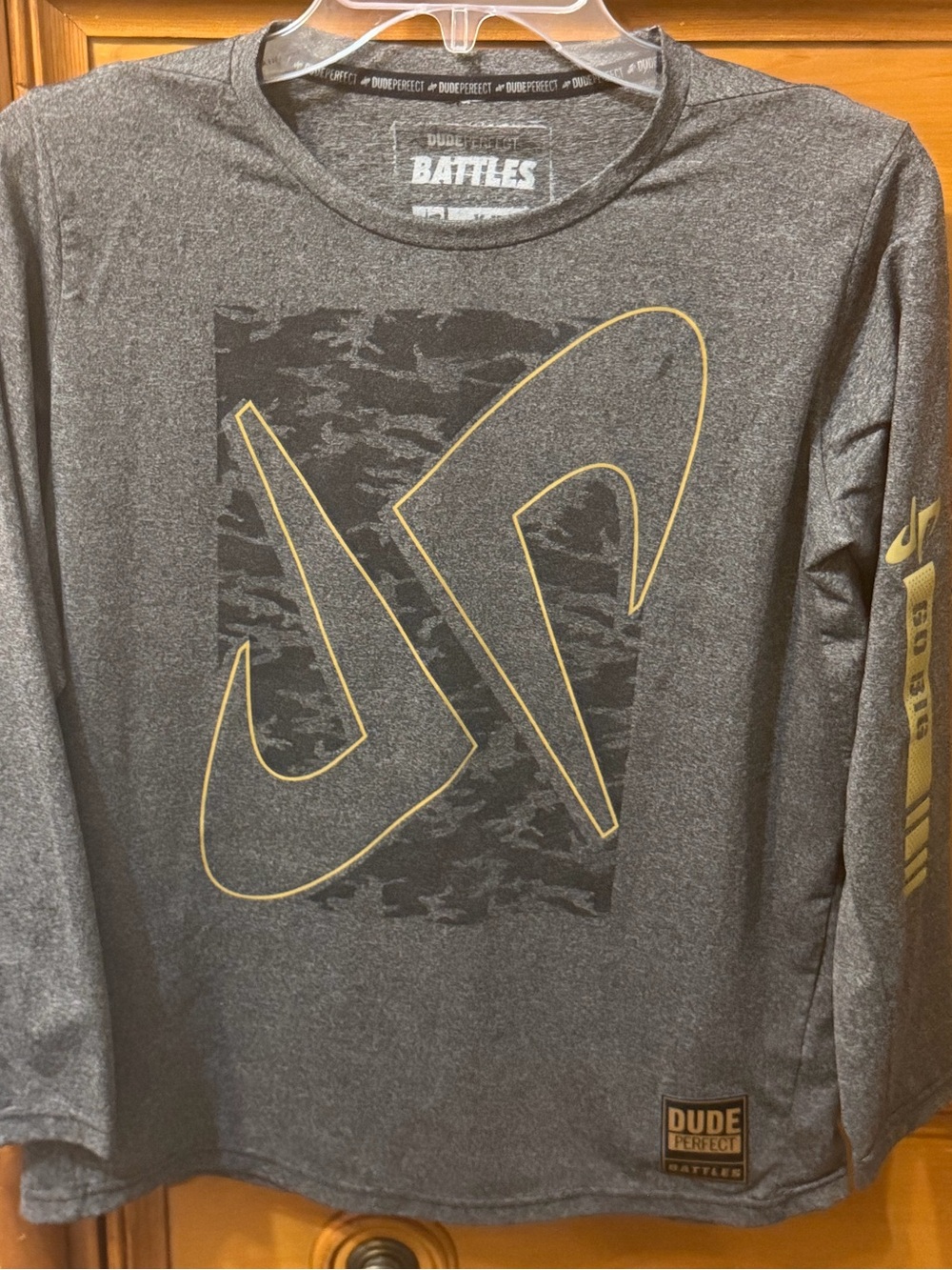 Dude Perfect Boys Long-Sleeve Gray Graphic Shirt